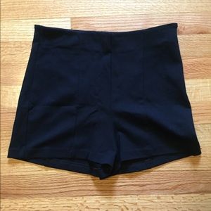High waisted, black Express shorts, size 6